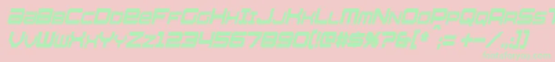 WhittleCondensedItalic Font – Green Fonts on Pink Background