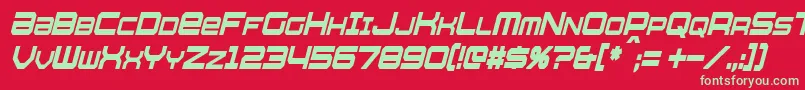 フォントWhittleCondensedItalic – 赤い背景に緑の文字