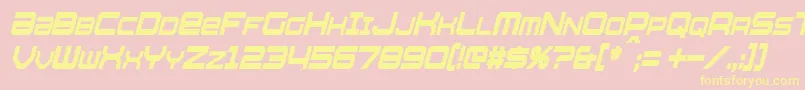 WhittleCondensedItalic Font – Yellow Fonts on Pink Background