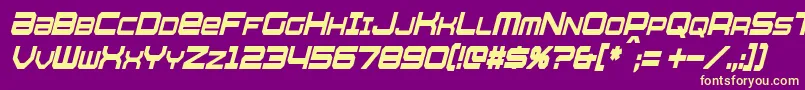 WhittleCondensedItalic Font – Yellow Fonts on Purple Background