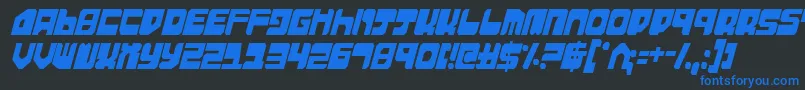 ExtechchopCondensed Font – Blue Fonts on Black Background
