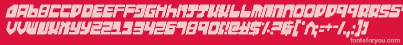 ExtechchopCondensed Font – Pink Fonts on Red Background