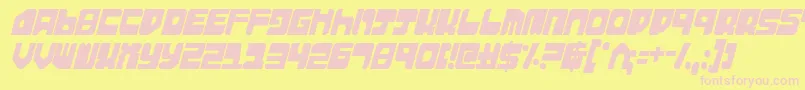 ExtechchopCondensed Font – Pink Fonts on Yellow Background