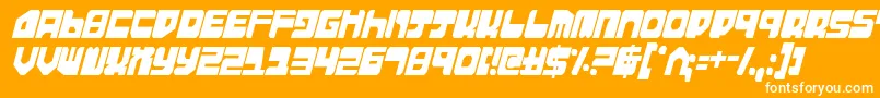 Шрифт ExtechchopCondensed – белые шрифты на оранжевом фоне