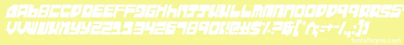 Шрифт ExtechchopCondensed – белые шрифты на жёлтом фоне