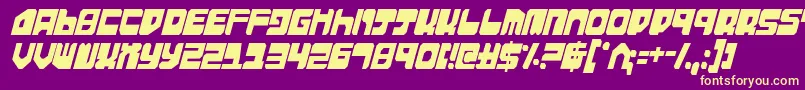 ExtechchopCondensed Font – Yellow Fonts on Purple Background