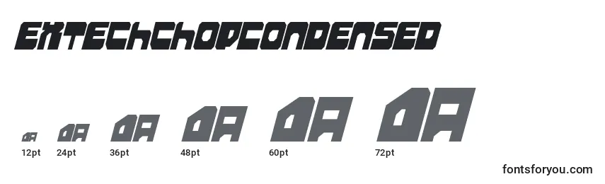 ExtechchopCondensed Font Sizes