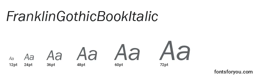 Размеры шрифта FranklinGothicBookItalic