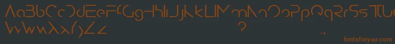 Шрифт DisolveRegular – коричневые шрифты на чёрном фоне