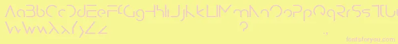 Шрифт DisolveRegular – розовые шрифты на жёлтом фоне