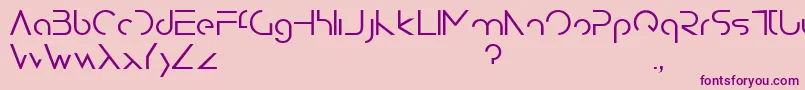 DisolveRegular Font – Purple Fonts on Pink Background