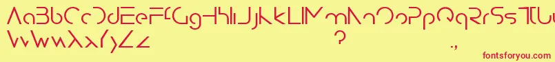 DisolveRegular Font – Red Fonts on Yellow Background