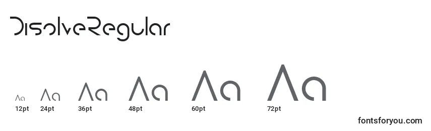 DisolveRegular Font Sizes