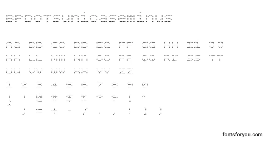 Schriftart Bpdotsunicaseminus – Alphabet, Zahlen, spezielle Symbole