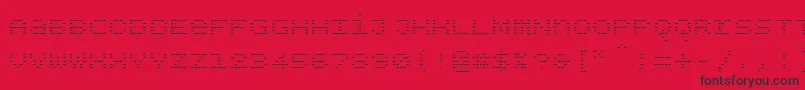 Bpdotsunicaseminus Font – Black Fonts on Red Background
