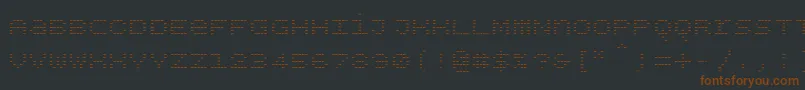 Czcionka Bpdotsunicaseminus – brązowe czcionki na czarnym tle