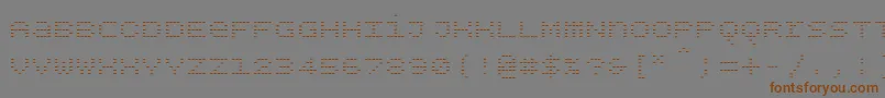 Bpdotsunicaseminus Font – Brown Fonts on Gray Background
