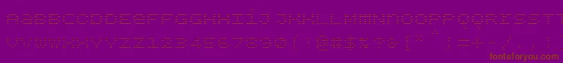Шрифт Bpdotsunicaseminus – коричневые шрифты на фиолетовом фоне