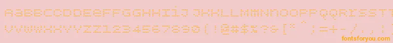 Bpdotsunicaseminus Font – Orange Fonts on Pink Background