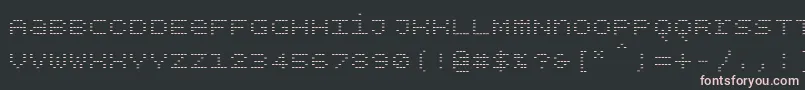 Шрифт Bpdotsunicaseminus – розовые шрифты на чёрном фоне