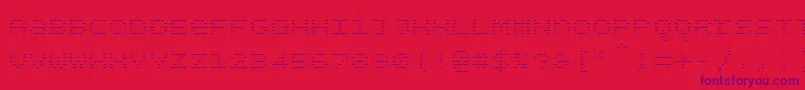 Bpdotsunicaseminus Font – Purple Fonts on Red Background