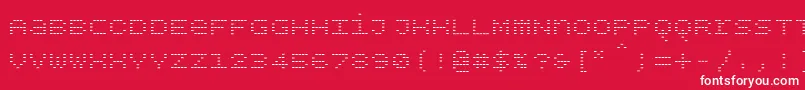 Bpdotsunicaseminus Font – White Fonts on Red Background