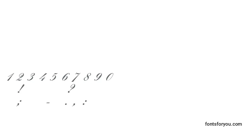 Czcionka VeneraInitial – alfabet, cyfry, specjalne znaki