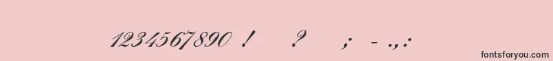 フォントVeneraInitial – ピンクの背景に黒い文字
