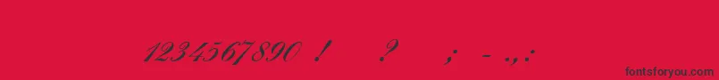 フォントVeneraInitial – 赤い背景に黒い文字