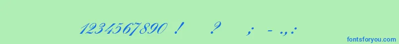 VeneraInitial Font – Blue Fonts on Green Background