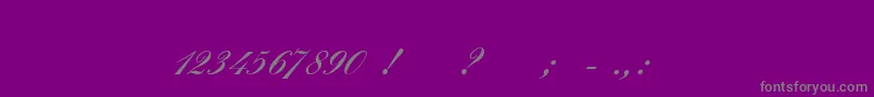 Fonte VeneraInitial – fontes cinzas em um fundo violeta