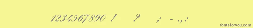 VeneraInitial-Schriftart – Graue Schriften auf gelbem Hintergrund