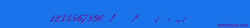 Weitere Informationen zur VeneraInitial-Schriftart VeneraInitial-Schriftart – Violette Schriften auf blauem Hintergrund