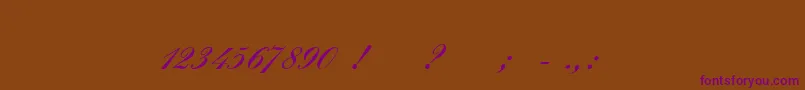 VeneraInitial Font – Purple Fonts on Brown Background