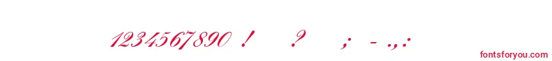 VeneraInitial-Schriftart – Rote Schriften auf weißem Hintergrund