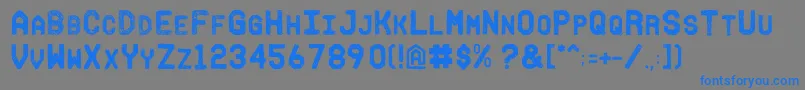 FhInk Font – Blue Fonts on Gray Background