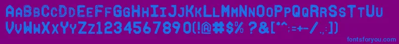 fuente FhInk – Fuentes Azules Sobre Fondo Morado