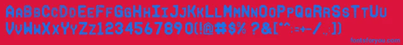 FhInk Font – Blue Fonts on Red Background