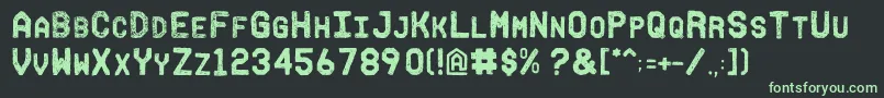 FhInk-fontti – vihreät fontit mustalla taustalla