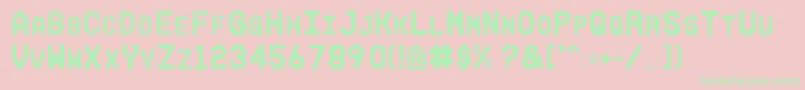 FhInk-Schriftart – Grüne Schriften auf rosa Hintergrund