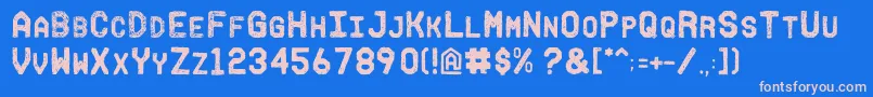 FhInk Font – Pink Fonts on Blue Background