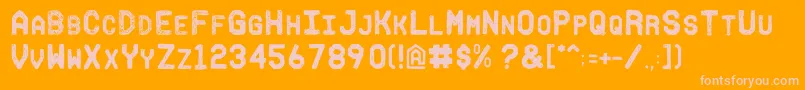 Шрифт FhInk – розовые шрифты на оранжевом фоне