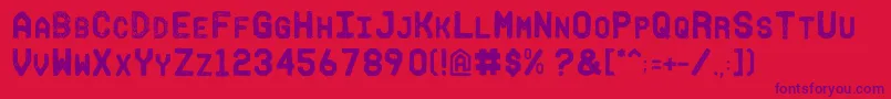 FhInk-Schriftart – Violette Schriften auf rotem Hintergrund