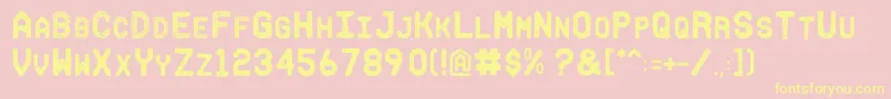 fuente FhInk – Fuentes Amarillas Sobre Fondo Rosa