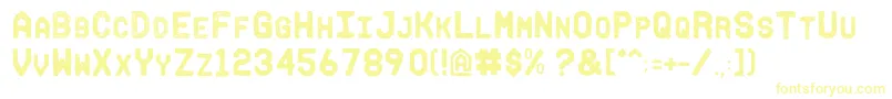 Czcionka FhInk – żółte czcionki