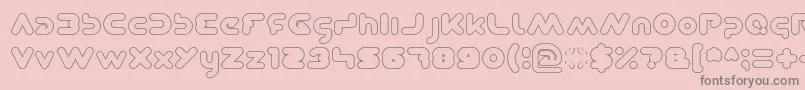 DominiqueHollow Font – Gray Fonts on Pink Background