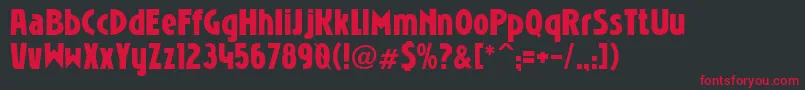 Niobrg Font – Red Fonts on Black Background
