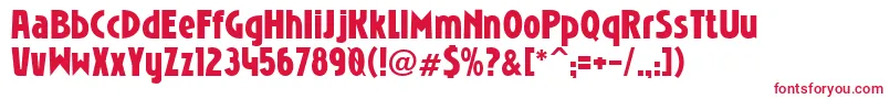 Niobrg Font – Red Fonts on White Background
