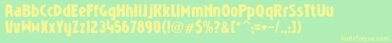 Niobrg Font – Yellow Fonts on Green Background