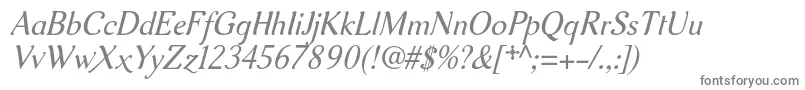 Aurelisadfno2stdItalic Font – Gray Fonts on White Background